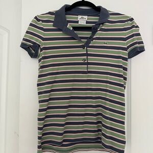 Striped Lacoste Polo